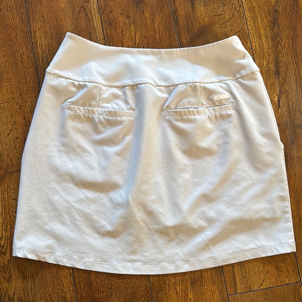 Adidas White A-Line Mini Skirt Casual